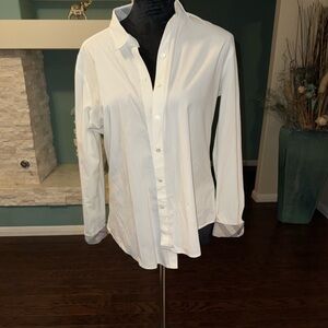 Burberry White and Tan Plaid Accent Shirt